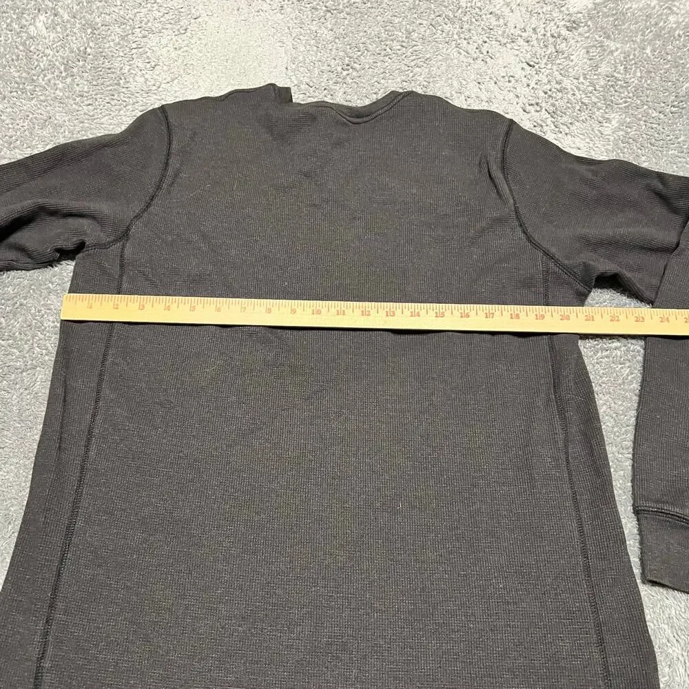 The North Face Shirt Mens Large Waffle Knit Thermal Outdoor Gray Long Sleeve